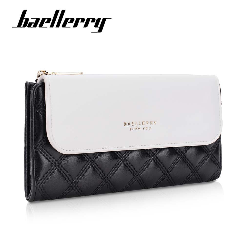 Designer Long Wallet For Ladies With Quilted Pattern And Antitheft Features For Casual Outings