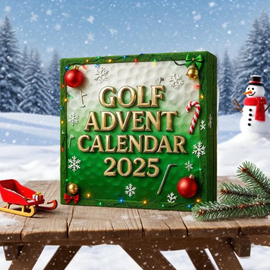 Golf Hanging Decoration Advent Calendar 24 Days Countdown Christmas Festive Acrylic Cartoon Golf Hanging Ornament Golf Lovers Gifts