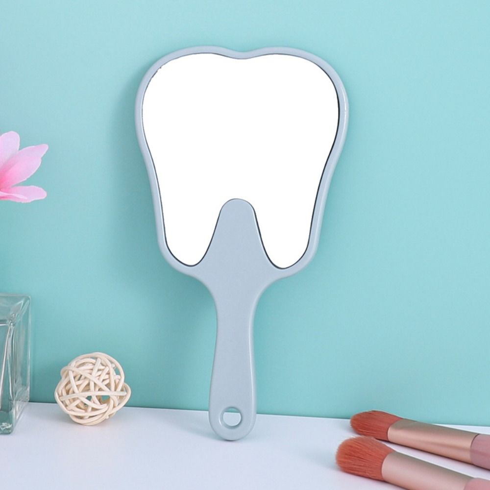 Mini Handheld Sector Mirror High-definition Portable Makeup Mirror Tooth-shaped Mirror  Women