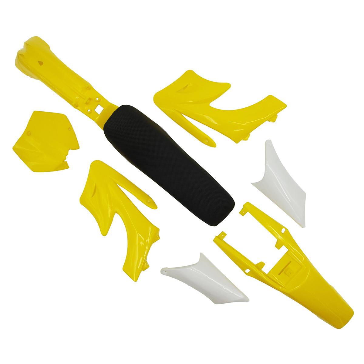 

7 цветов Apollo, пластиковые обтекатели, обвесы, переднее крыло с номером лицензии с подушкой сиденья для 47cc 49cc Apollo Mini Dirt жёлтый