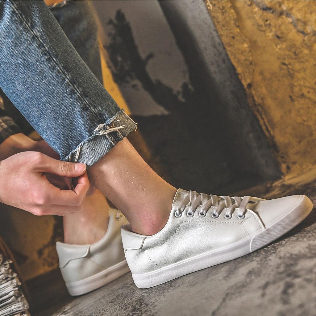 White shoes men's summer breathable Korean version trendy casual men's shoes sports white versatile men's board shoes