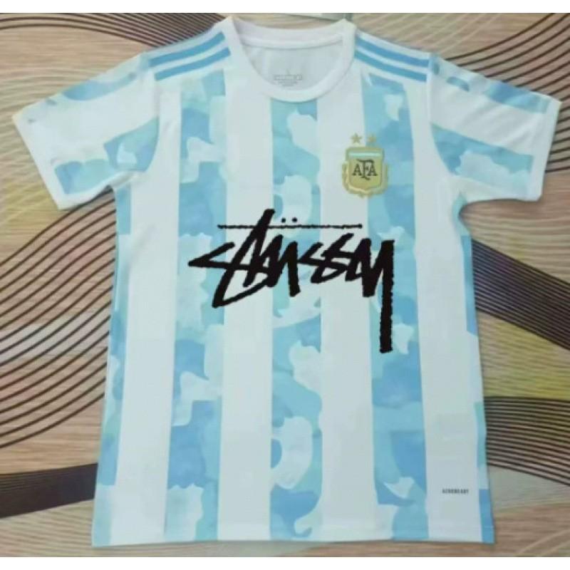 Maglia da Calcio Signature Stussy Retro Brasile Argentina Portogallo Maglia da Allenamento Calcio Uomo Donna Manica Corta