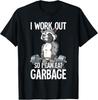 Brand New Limited Edition Raccoon Gym Weight Lifting I Work Out So I Can Eat Junk Food T-Shirt
