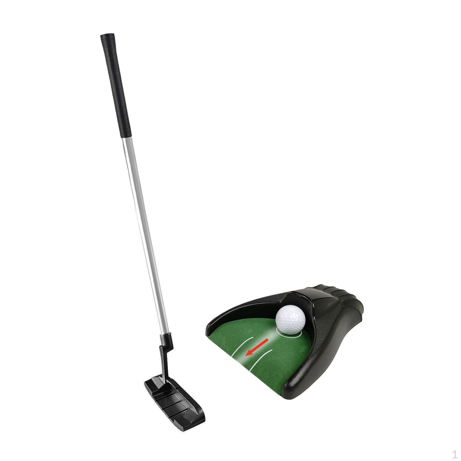 

Автоматическая чашка для паттинга для гольфа, Машина для возврата для тренировок в помещении, офисе, Автоматический возврат мяча в лунку Black