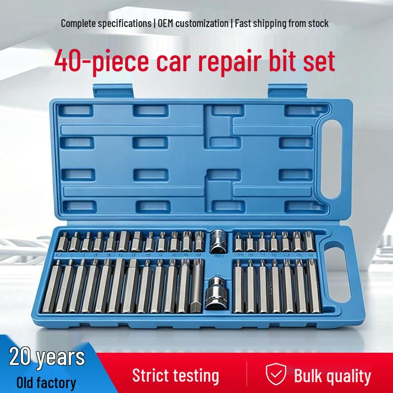 40-Piece Torx Bit & Hex Socket Wrench Set for Auto Repair