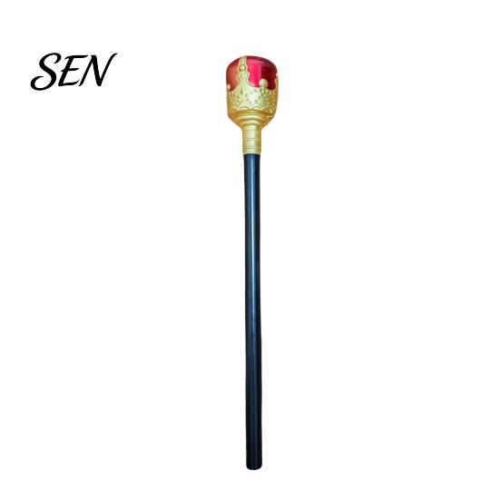 Gold Cane for Role Play Scepter Wand, Royal King/Queen Costume Accessory, Medieval Halloween Accessory Princess Cosplay Wands Play, Dress Up