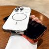 Luxury Laser Camera for Magsafe Cover for 17 16 15 14 13 12 Pro Max 17 ProMax Large Window Matte Magnetic Phone Cover
