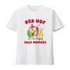 Red Hot Silly Peppers Funny Vintage Rock Metal Poster T Shirt Vintage Designer Clothes Stretched Homme Unisex