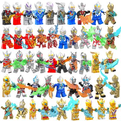 Building Block Figurine Small Particle Assembly Doll Set With Weapon Bag