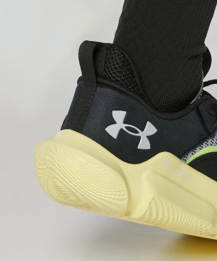 UA FLOW FUTR X 3 [Under Armor] Black/Sonic Yellow/Castlerock 25.0