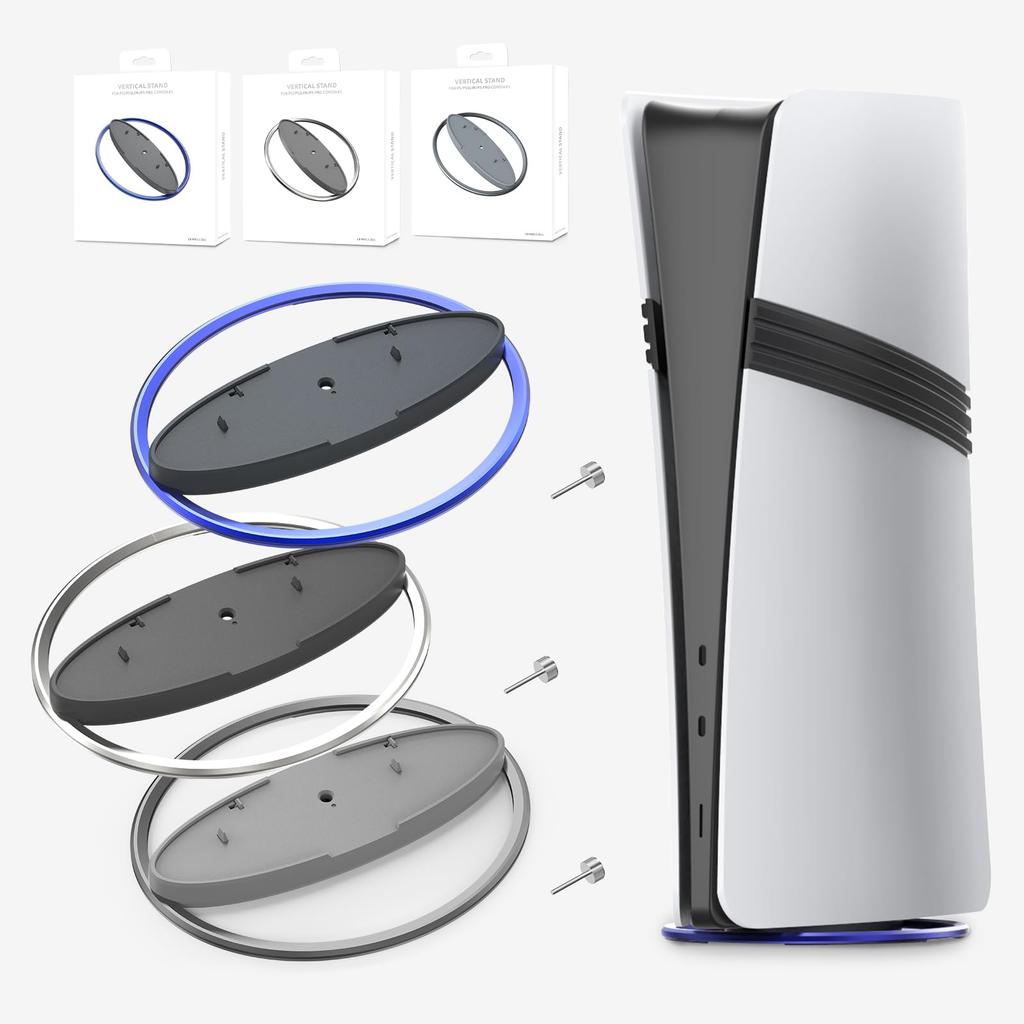 JOYSOG Vertical Stand for Sony Pro Digital Disc Console Edition Stand Station PS5/PS5 Slim/PS5 & (Gray)