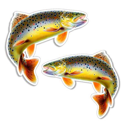 J532 # Bachforellen-Fisch-Aufkleber, Aufkleber auf dem Auto, Vinyl-Aufkleber, wasserfest, Dekoration, Autoaufkleber