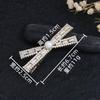 Women'S Bow Side Hairpin Rhinestone Bangs Clip Girl Imitation Crystal Hairpin Broken Hair Duckbill Clip Hair Accessories