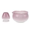 Matcha Bowl and Whisk Holder Ceramic Matcha Mixing Bowl with Spout for Traditional Japanese Tea Ceremony Gradient Purple