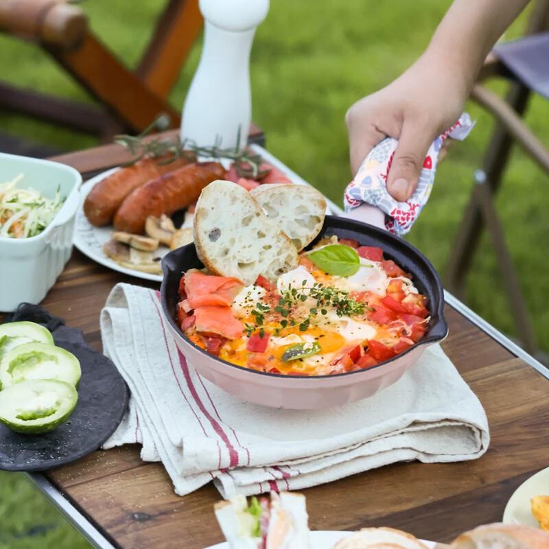 Buydeem 18cm Flat-Bottom Cast Iron Skillet