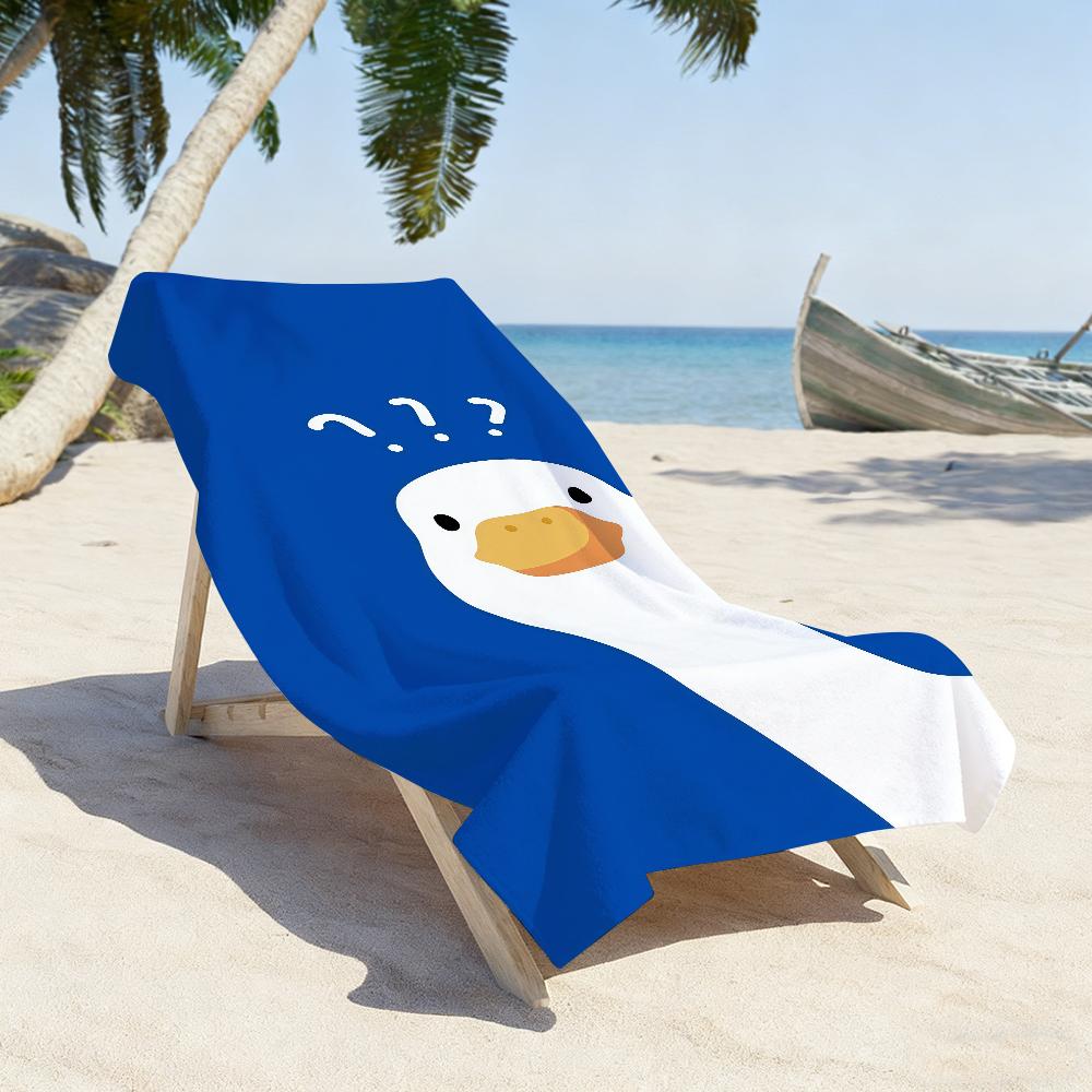 D-duck funny cartoon Towel Quick Drying Beach Towels Are Suitable For Swimming Pools Camping Yoga And The Gym