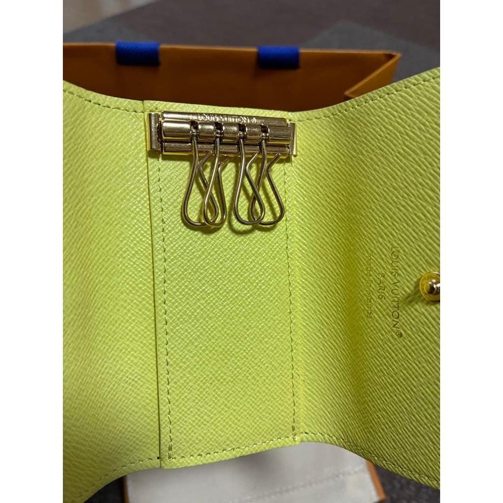 Used New Key Case 4-key Monogram Multicles 4 Tonic Lemon Yellow