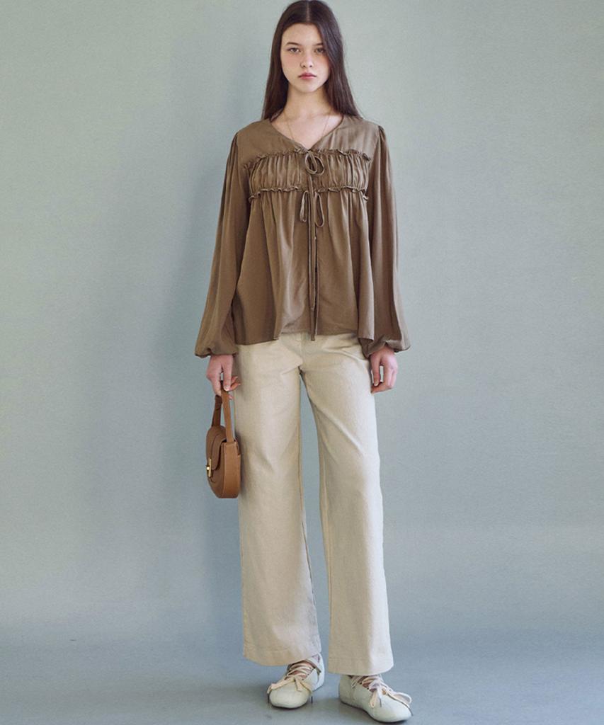 LUSIDA Clean Cut Elastic Waist Pants