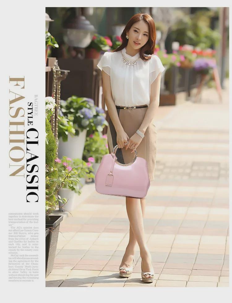 2019 Women's Shiny Patent Leather Shoulder Bag - European & American Fashion, Textured Handbag, Large Capacity