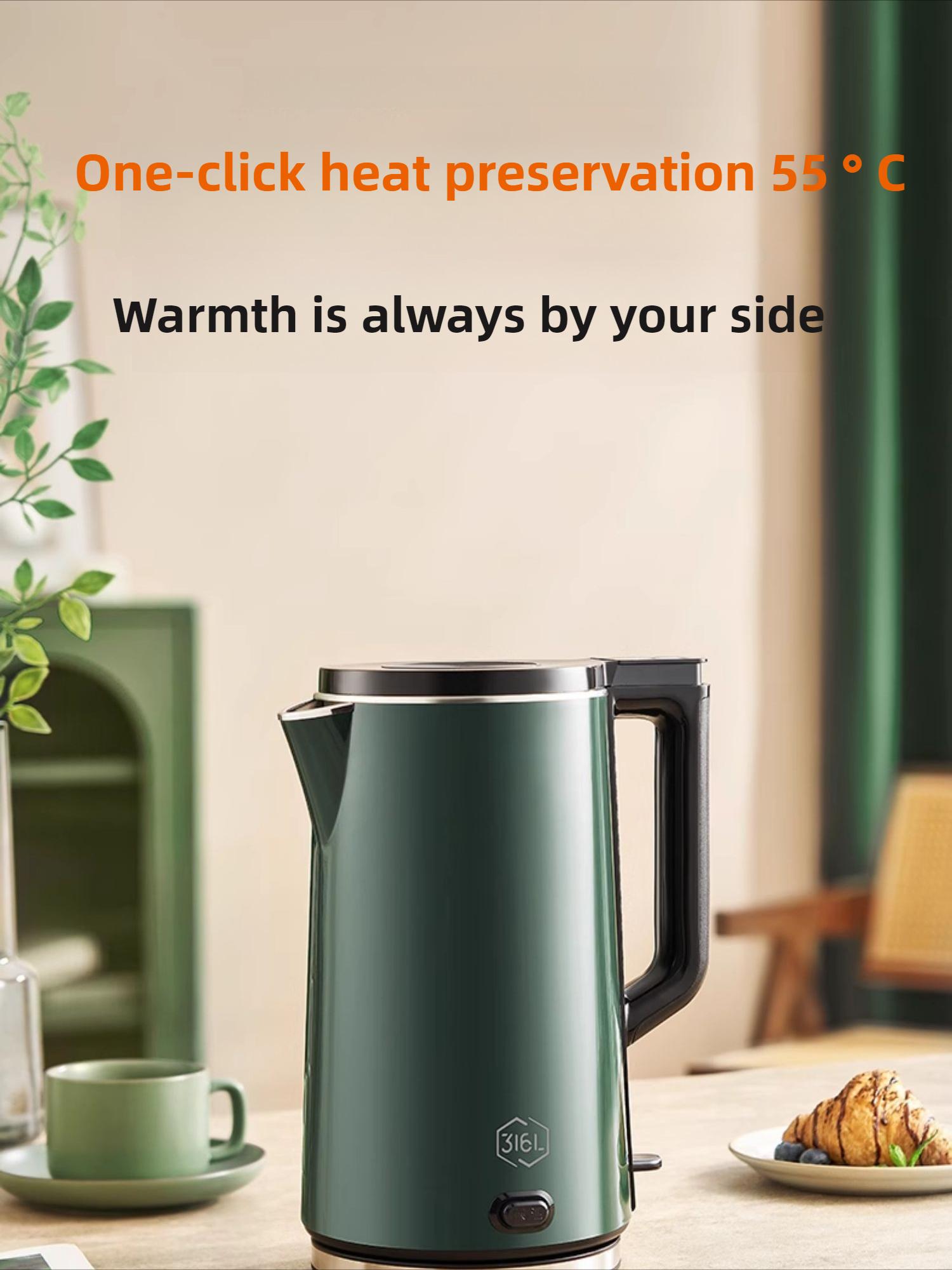 

Электрический чайник 220 В 2000 мл, бытовой автоматический котел для кипячения воды, поддержание постоянной температуры и внутренняя часть из нержавеющей стали 220V