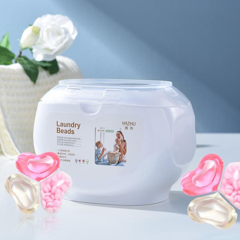 Tvättpärlor för sterilisering, kvalsterborttagning, långvarig doftretention, starkt fläckborttagning och smidigt tvättmedel