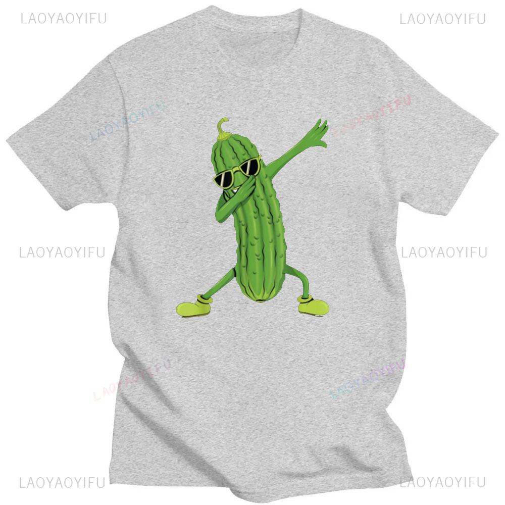 Dabbing Pickle Dancing Cucumber Lover Funny Shirt Gifts T-Shirt Breathable Camisetas Nostalgia Retro Street Fashion