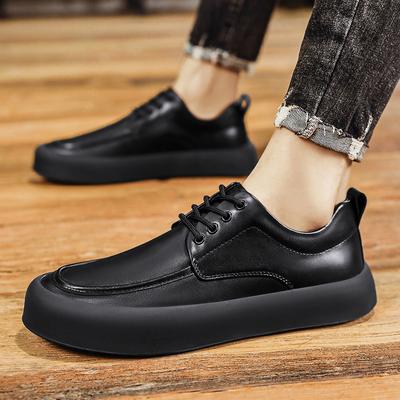 Herren Echtleder Business Casual Schuhe Jugendmode Lässige Plateauschuhe Herren Allround Outdoor Atmungsaktive Schuhe Weiche Hochzeitsschuhe