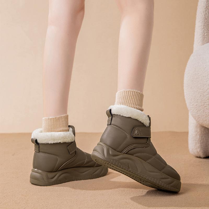 2025 Winter Shoes Women Snow Boots Warm Plush Cold Winter Fashion Ladies Ankle Boots Flat Non-slip Soft Comfortable Big Size 41