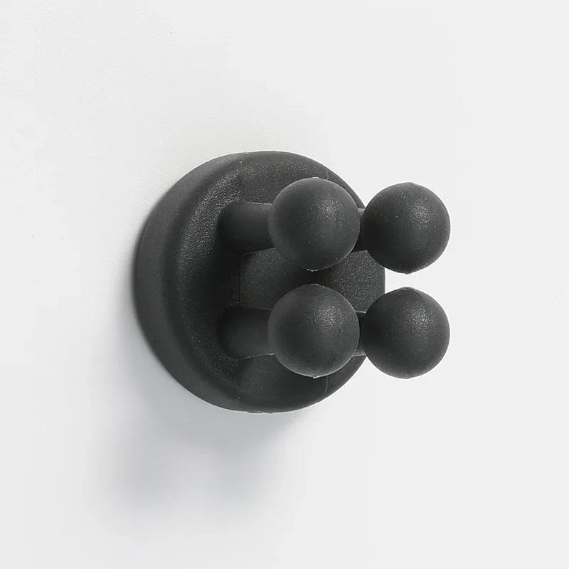 Silicone Toothbrush Holders Hook Waterproof Self Adhesive Wall Mounted Single Hook for Hanging Key Utility Plug Holder