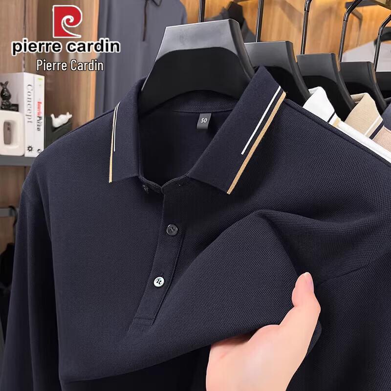 

Pierre Cardin Men s Long Sleeve Cotton Polo Shirt 2XL