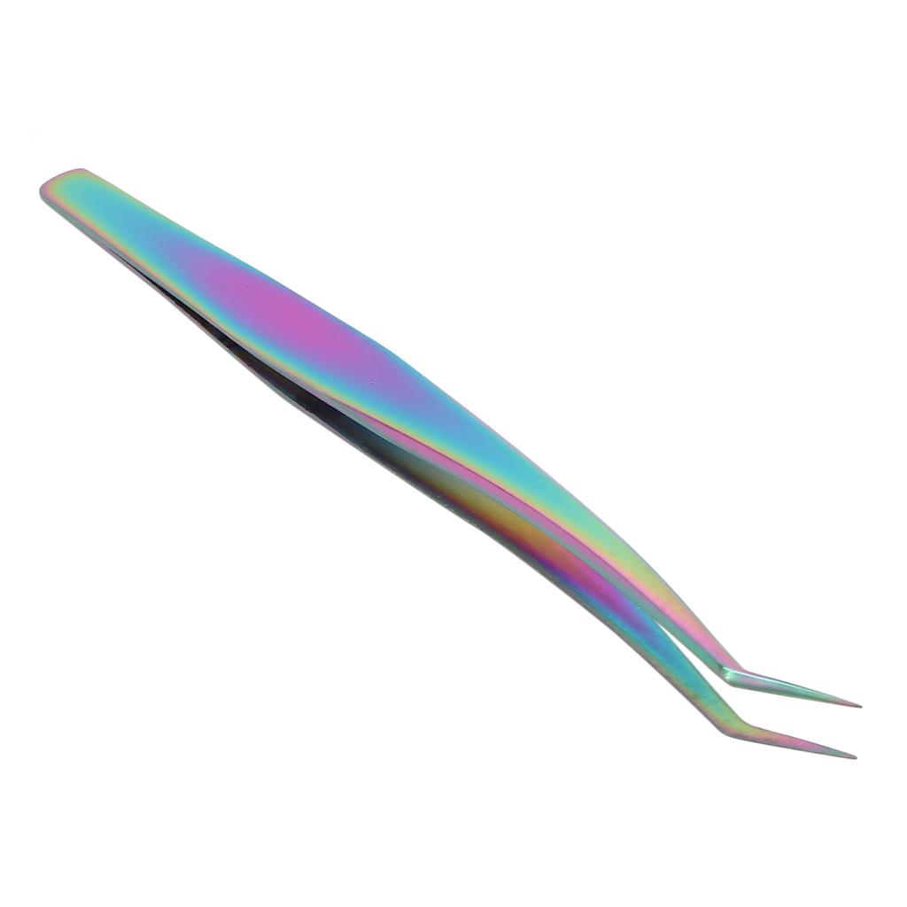Curved Tip Eyelash Tweezers Stainless Steel Grafting Lash Extension Tweezer Nipper
