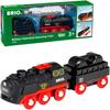 BRIO Battery Powered Steam Train Toy for Ages 3 and Up Wooden Locomotive with Steam Function