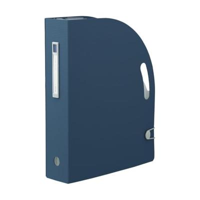 Lihit Lab F7690-11 Document Box, A4, Vertical, Navy