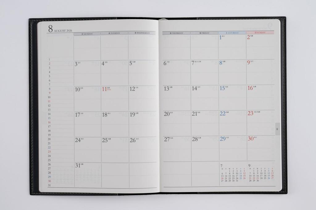 Takahashi 2026 A5 Weekly Desk Casual Size Moss 436 December Diary, 6, Green, No. (Starts 2025)