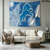 Detroit Lions Wall Tapestry Aesthetic Wall Hanging Printed Fabric Blanket Decorative Tapestries for Bedroom Living Room Home Decor