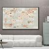 Cartoon Ocean Animal World Map Wall Art Canvas Painting Nordic Posters And Prints Nursery Wall Pictures For Kids Room Decoration