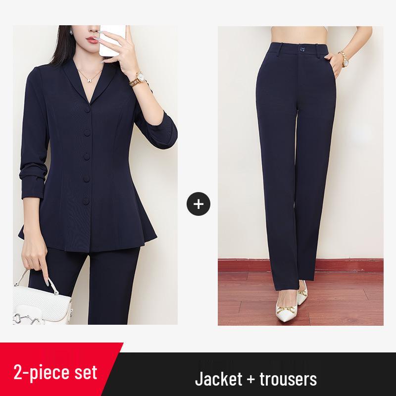 1210 High-End Women's Plus Size Slimming Suit – Long-Sleeved Top for Spring/Autumn