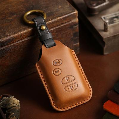 Genuine Leather Key Cover for Old Model Toyota Highlander and Land Cruiser