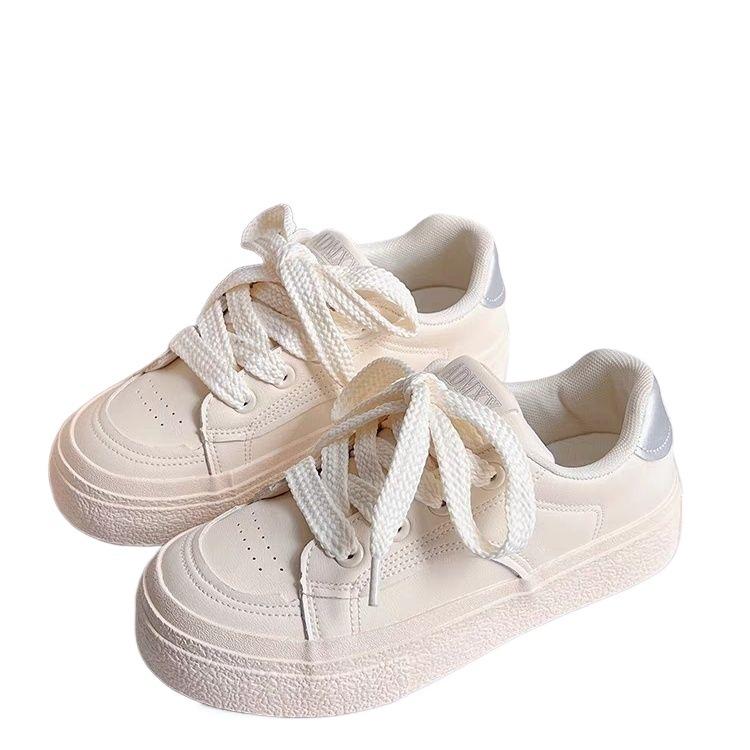 Little white shoes women's autumn breathable shallow mouth non-slip versatile 2025 new trendy shoes board shoes student white shoes single shoes women