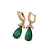 Artificial Crystal Earrings for Women 2025 New Water Drop Shape Dangle Earring Fashion Golden Party Jewelry Accessories