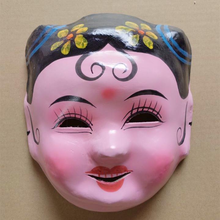 Big Head Doll Mask - Costume for Lion Dance, Dragon Dance, or Traditional Yangge for Adults and Children