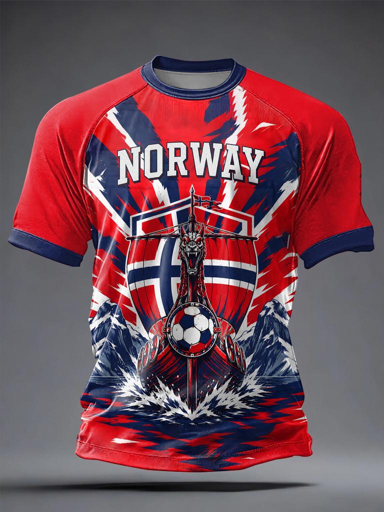 T-shirt Grafica Drago Vichingo Norvegese Uomo Donna Stampa 3D Stile Nordico Casual Sportiva Manica Corta Asciugatura Rapida Top Estivo