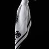 RECLOW CROSS SILK SCARF WHITE