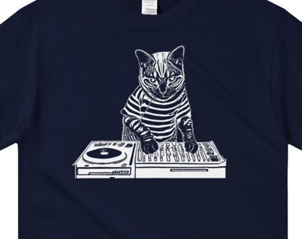 DJ Cat Shirt, Animal Lover Shirt, Gifts For Him, Cat Gifts, Funny Animal Shirt, Cute Animal Shirt, Cool Animal T Shirt, Gifts For Her