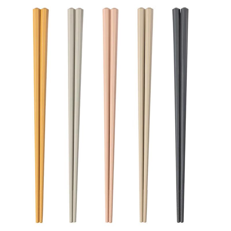 Cui Da Huang Colorful Octagonal Chopsticks (5 Pairs)