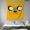 Adventure Time Anime Wall Tapestry Aesthetic Wall Hanging Printed Fabric Blanket Decorative Tapestries for Bedroom Living Room Home Decor