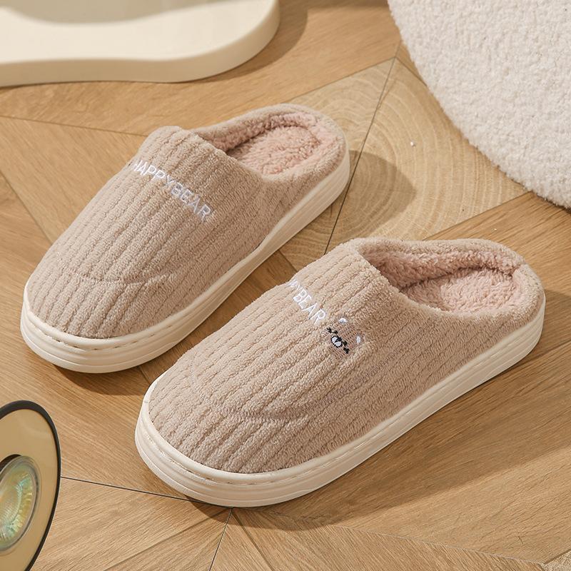 

Уютные нескользящие хлопковые тапочки для пары: Теплая зимняя домашняя обувь 40-41 (fit 39-40) хаки