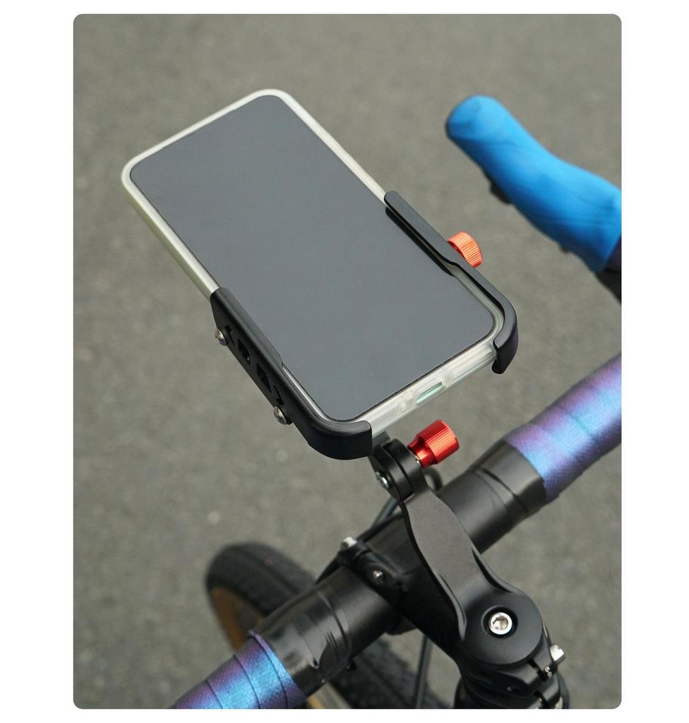 Aluminum Alloy 360° Rotating Shock-Absorbing Phone Holder for Road and Mountain Bikes