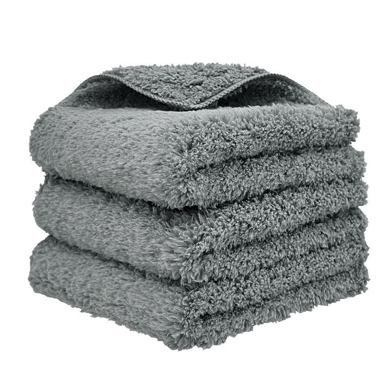 Thickened Coral Fleece rag Household cleaning cloth Multifunctional household scouring cloth Kitchen absorbent towel Dishcloth 1pc