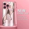 Pink heart to heart Phone Case High-end Phone Case Electroplated Glass TPU PhoneCase for iPhone 17 16 15 14 13 12 11pm Pro Plus